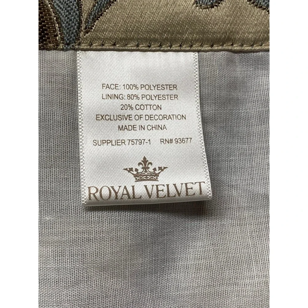 Royal Velvet Jacquard Fringe Valance - Set of 2 Pieces- 49”L x 25”H each .
